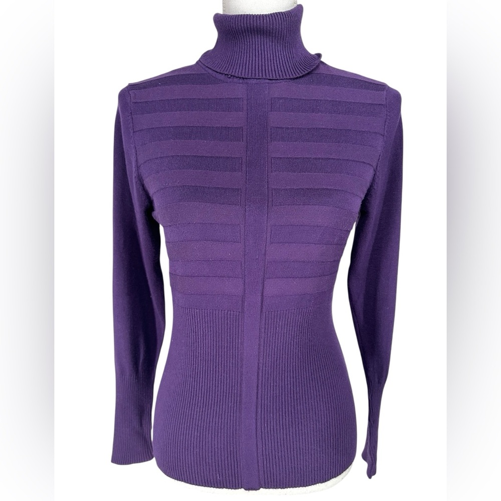 ISELA / Purple Turtleneck Sweater / Small / Goth Bodycon Alt Girl Whimsigoth